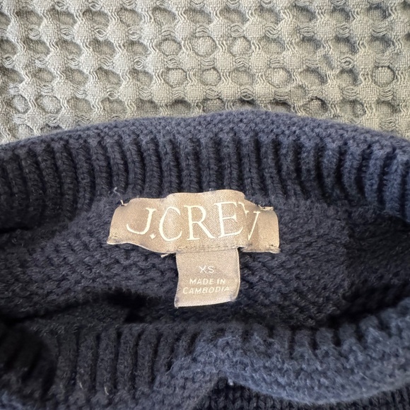 J CREW Rollneck™ Cotton Knit sweater in stripe BV396 Extra Small Navy & White - Picture 6 of 7